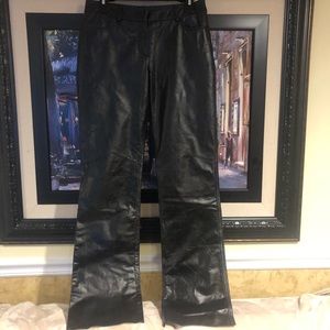 Express black leather pants